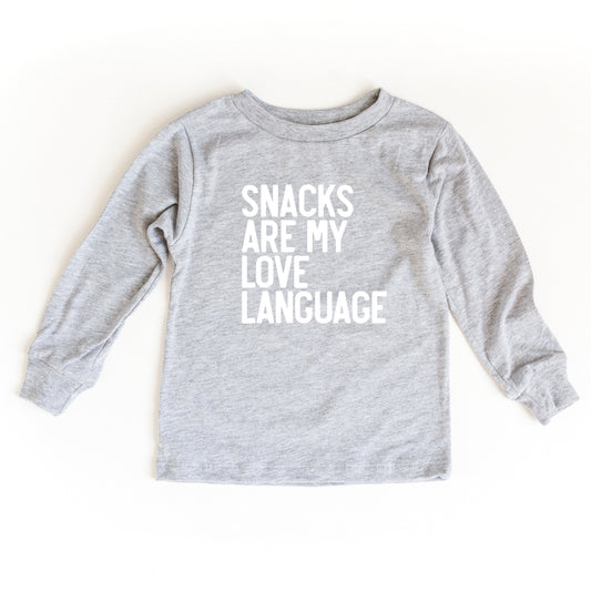 Snacks Are My Love Language | Youth Long Sleeve Tee