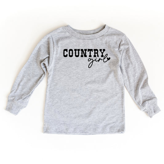 Country Girl Heart | Youth Long Sleeve Tee