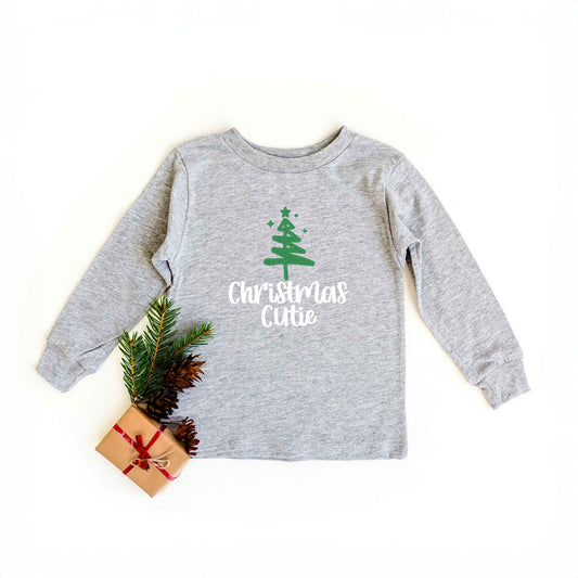 Christmas Cutie Tree Glitter | Youth Graphic Long Sleeve Tee