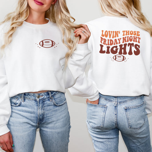 Friday Night Lights Football | Front And Back Design Sweatshirt