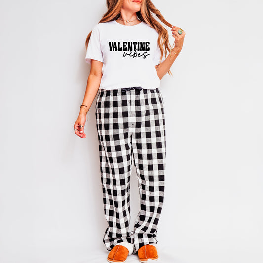 Retro Valentine Vibes | Plaid Pajama Set
