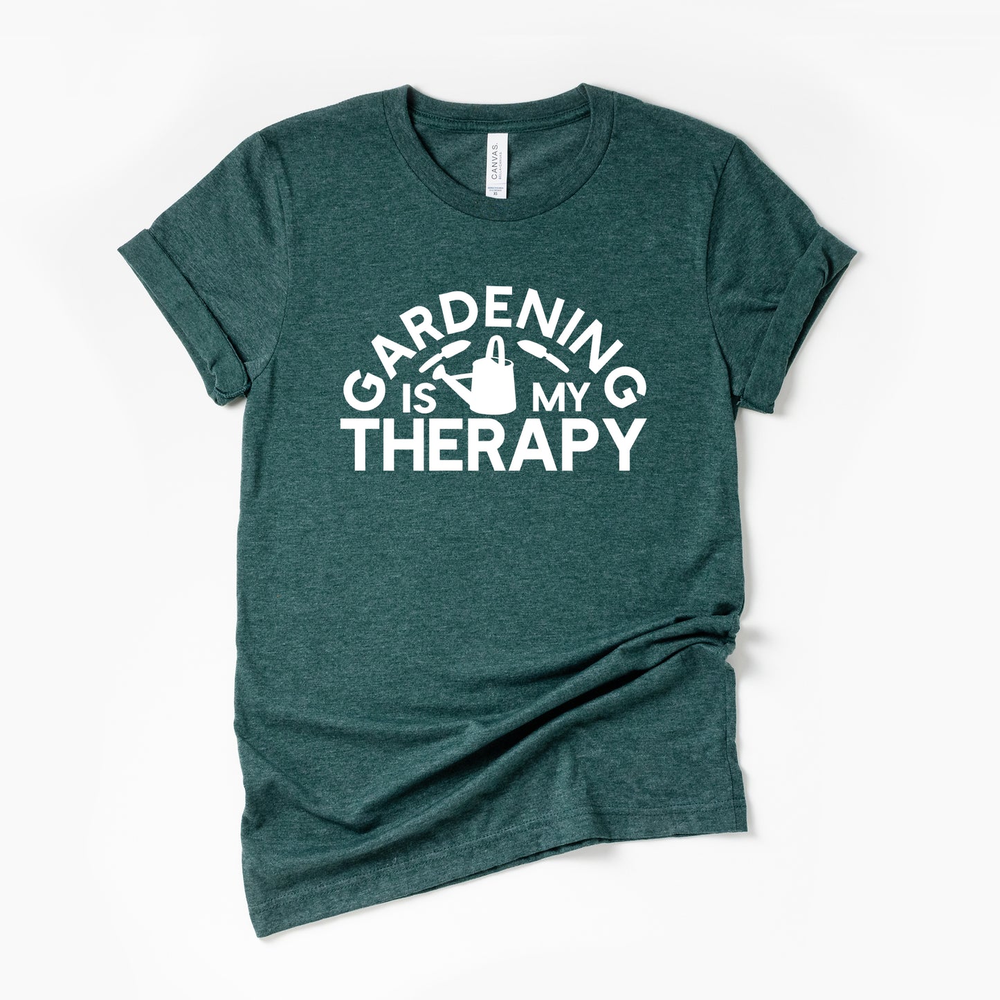 Gardening Is My Therapy Watering Can | Short Sleeve Graphic Tee