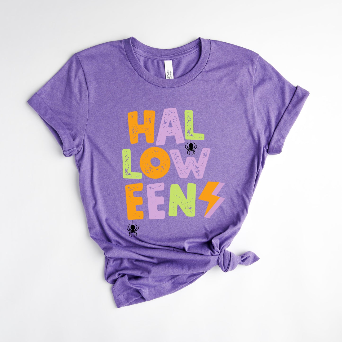 Halloween Lightning Bolt Colorful | Short Sleeve Crew Neck