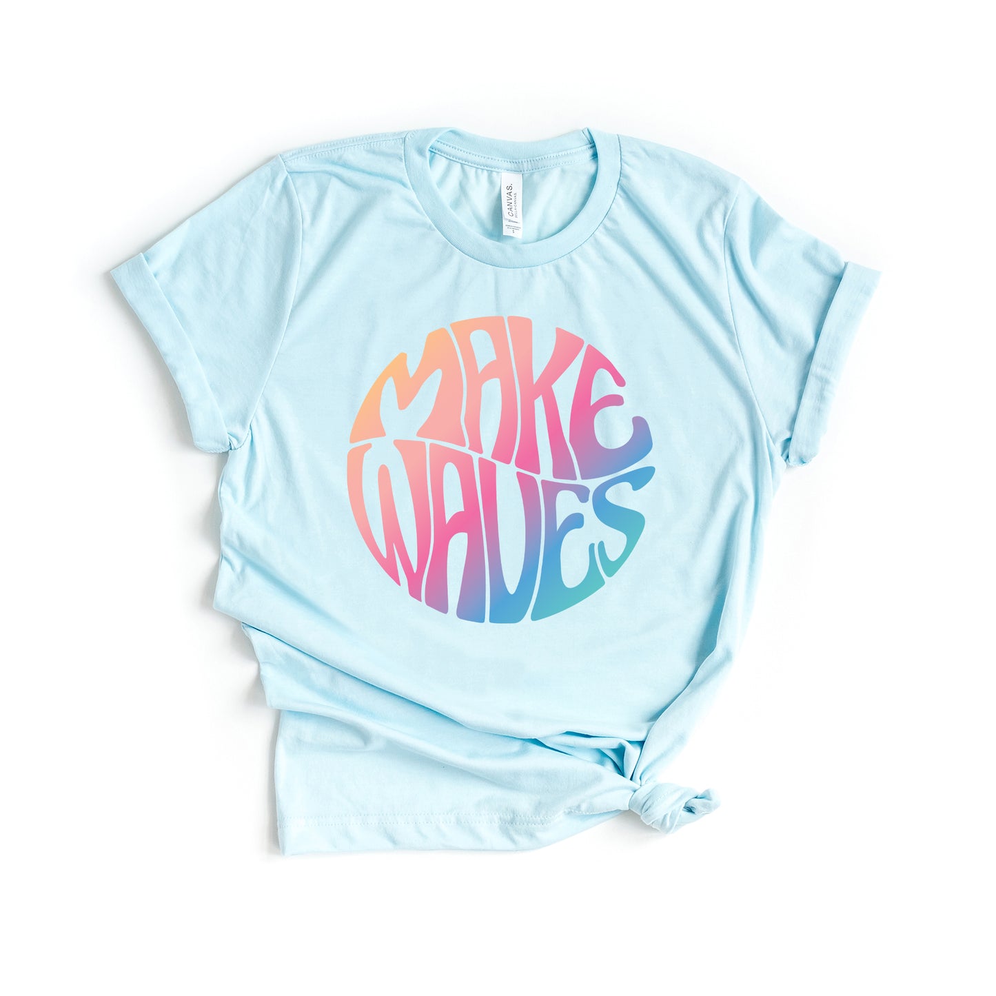 Make Waves Circle Colorful | Short Sleeve Graphic Tee