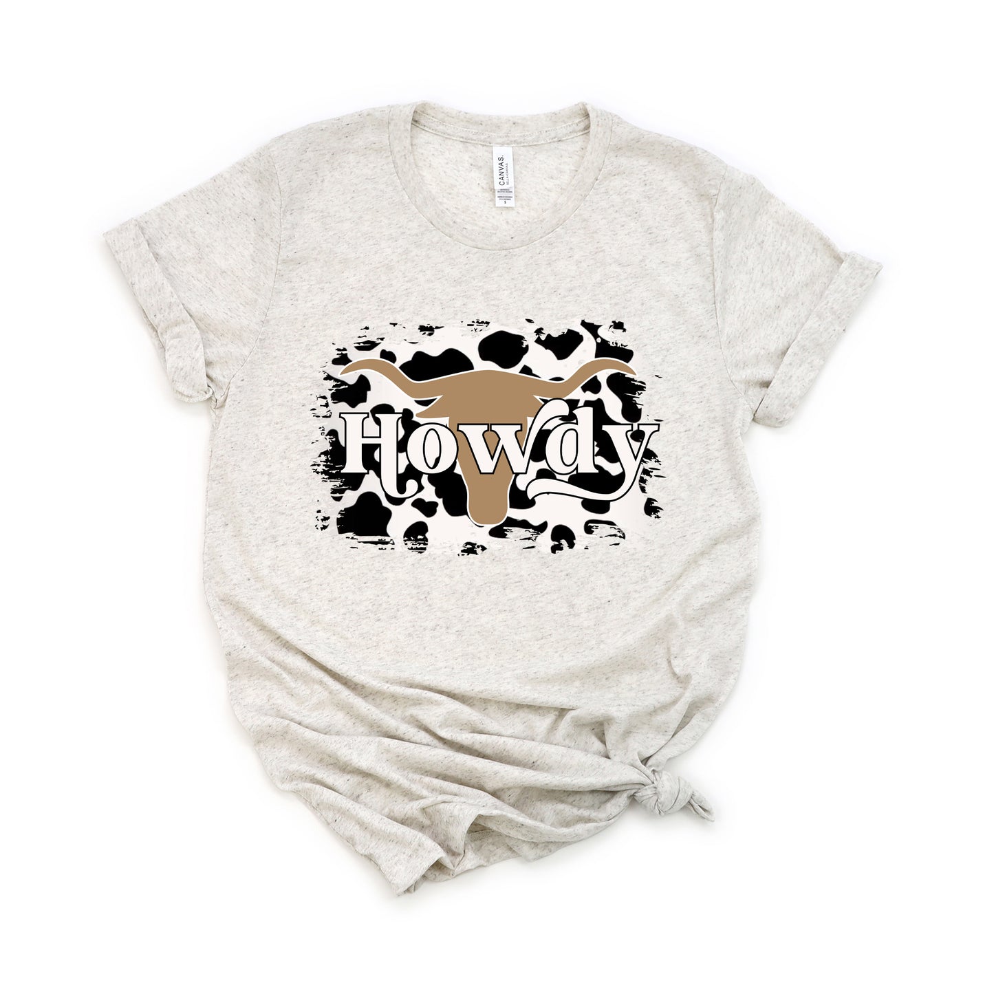 Howdy With Cow Print | Short Sleeve Graphic Tee