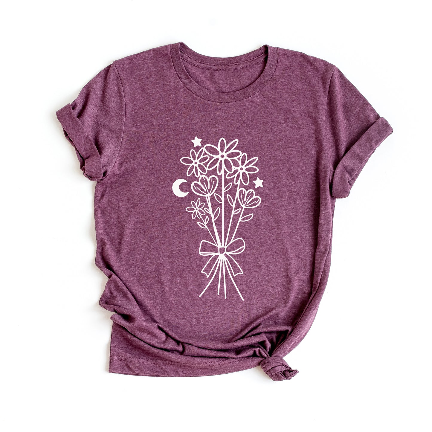 Bouquet With Ribbon | Short Sleeve Crew Neck