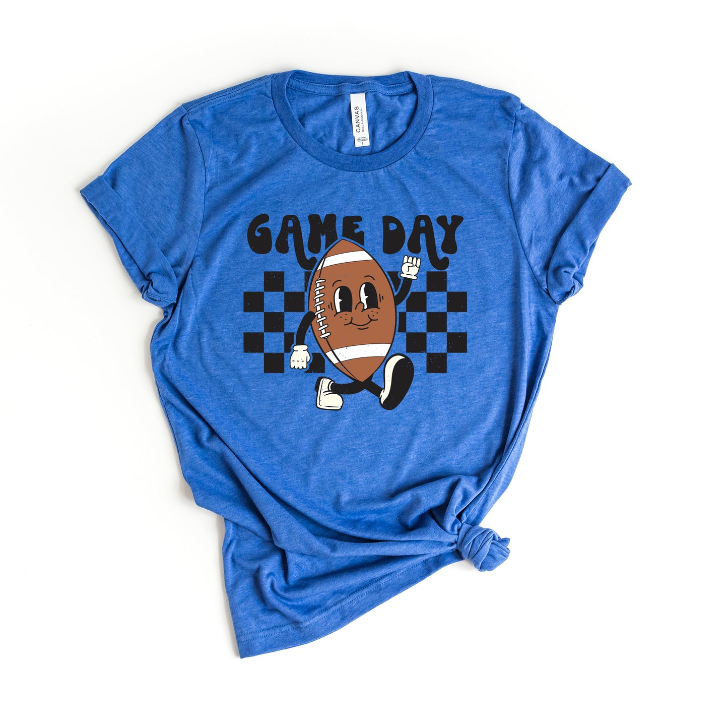 Football Game Day Checkered | Short Sleeve Graphic Tee