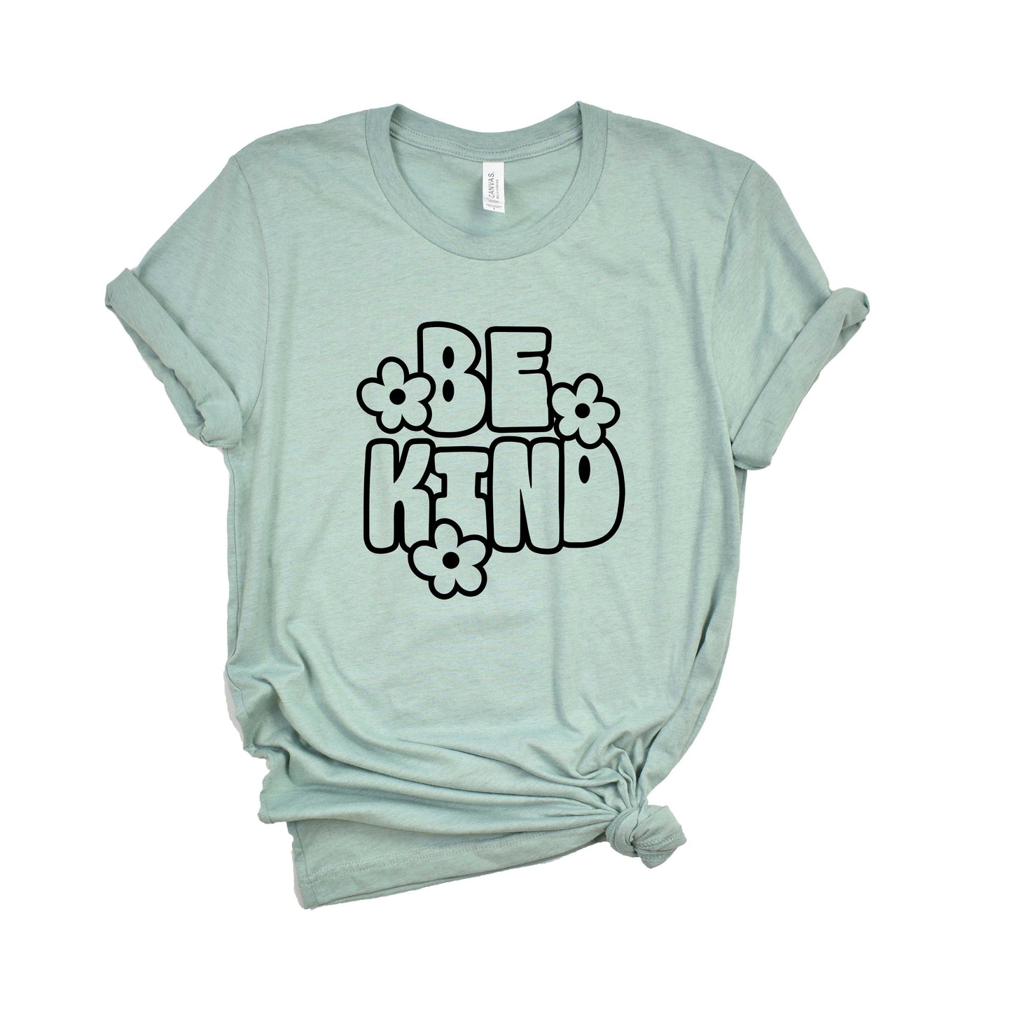 Retro Be Kind Flowers | Short Sleeve Graphic Tee