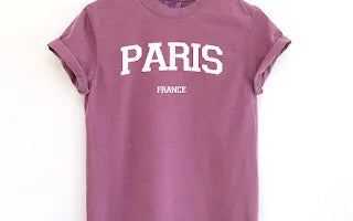 Paris France Varsity | Garment Dyed Tee