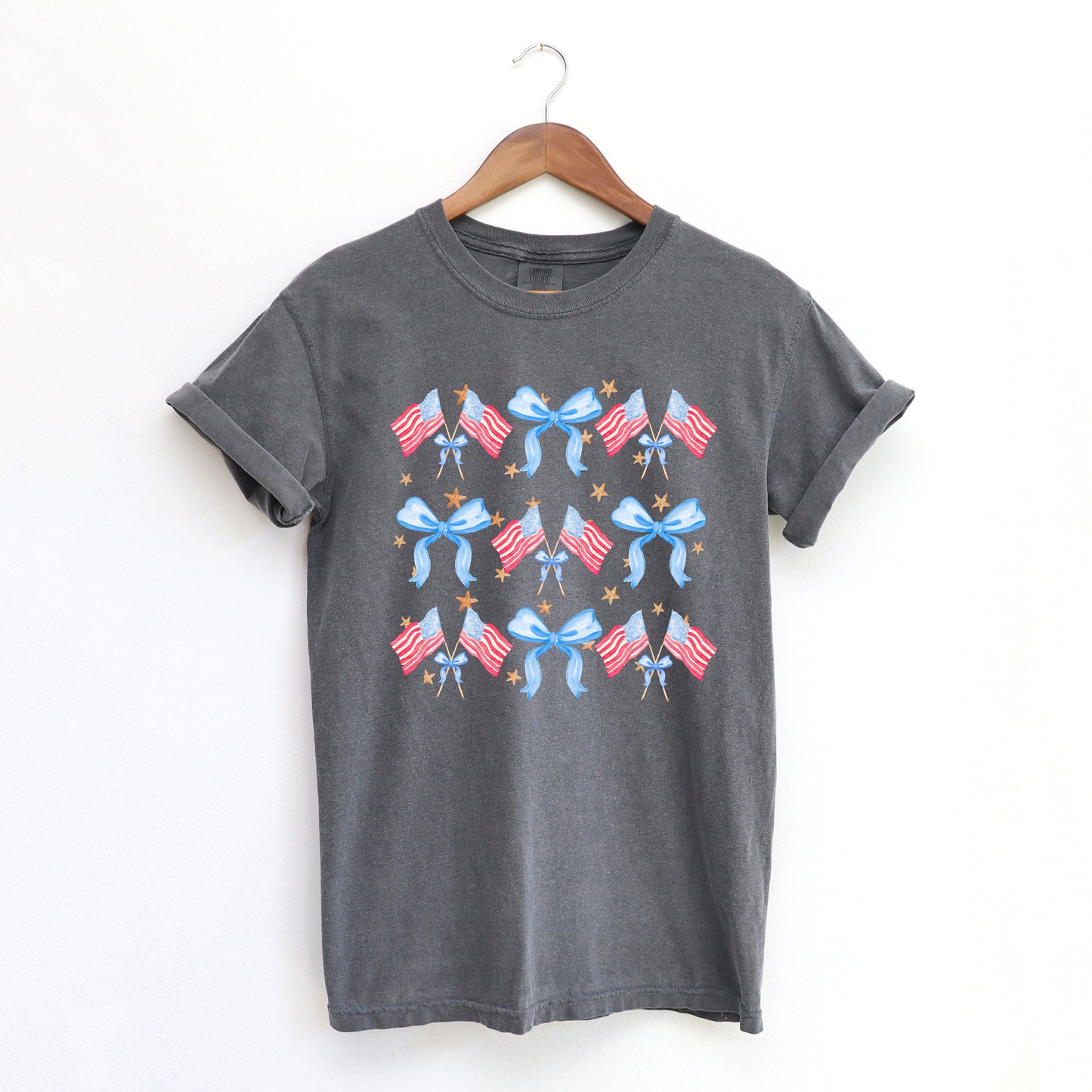 Coquette Patriotic Chart | Garment Dyed Short Sleeve Tee