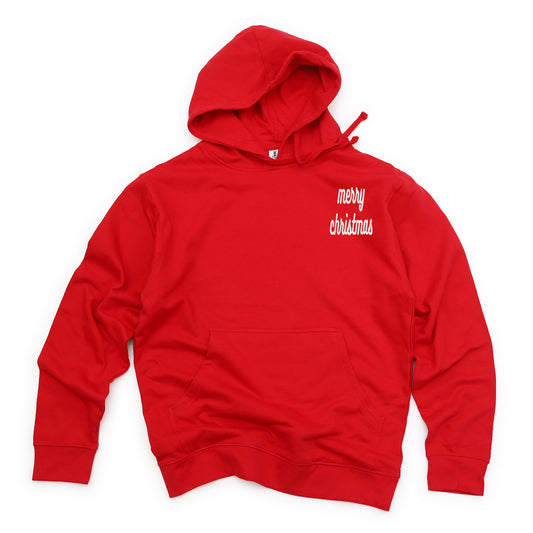 Embroidered Merry Christmas Bold Cursive Mini | Hoodie