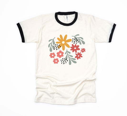 Daisies And Ruscus | Ringer Tee
