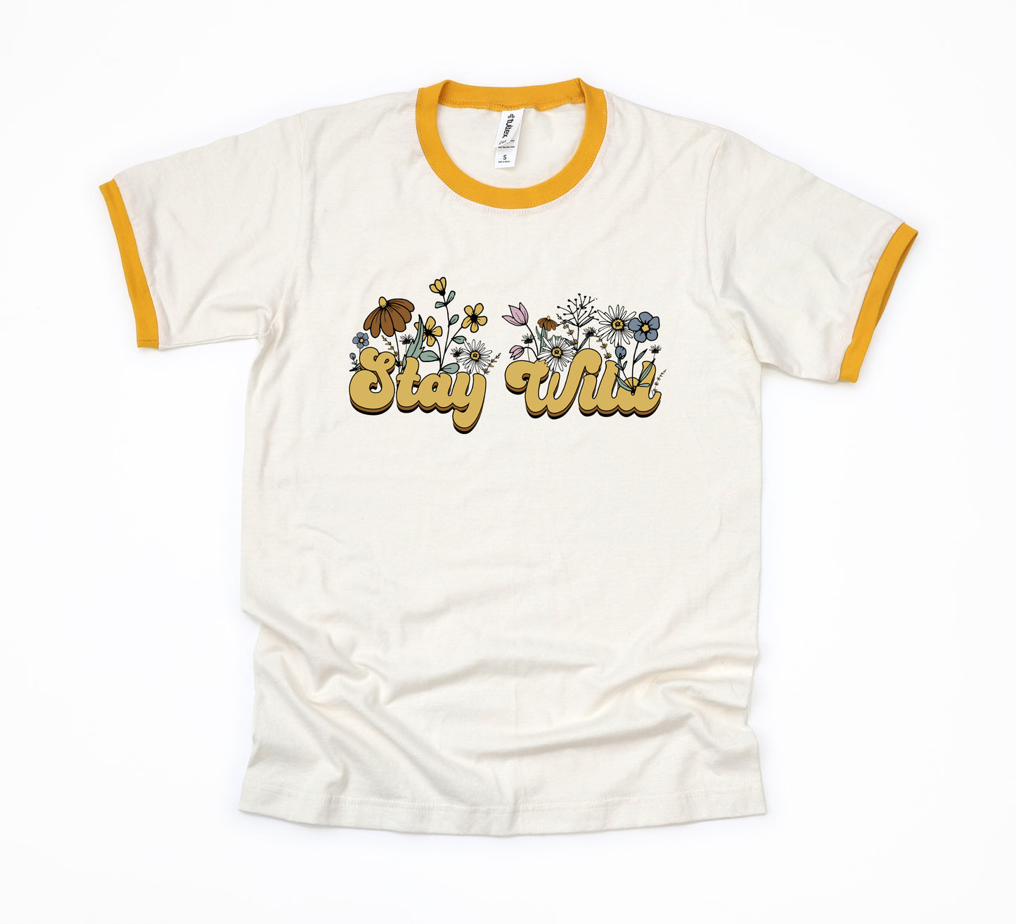 Stay Wild Colorful Flowers | Ringer Tee