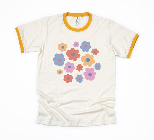 Colorful Daisies | Ringer Tee