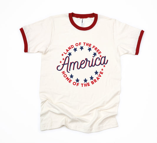 America Home Of The Brave | Ringer Tee