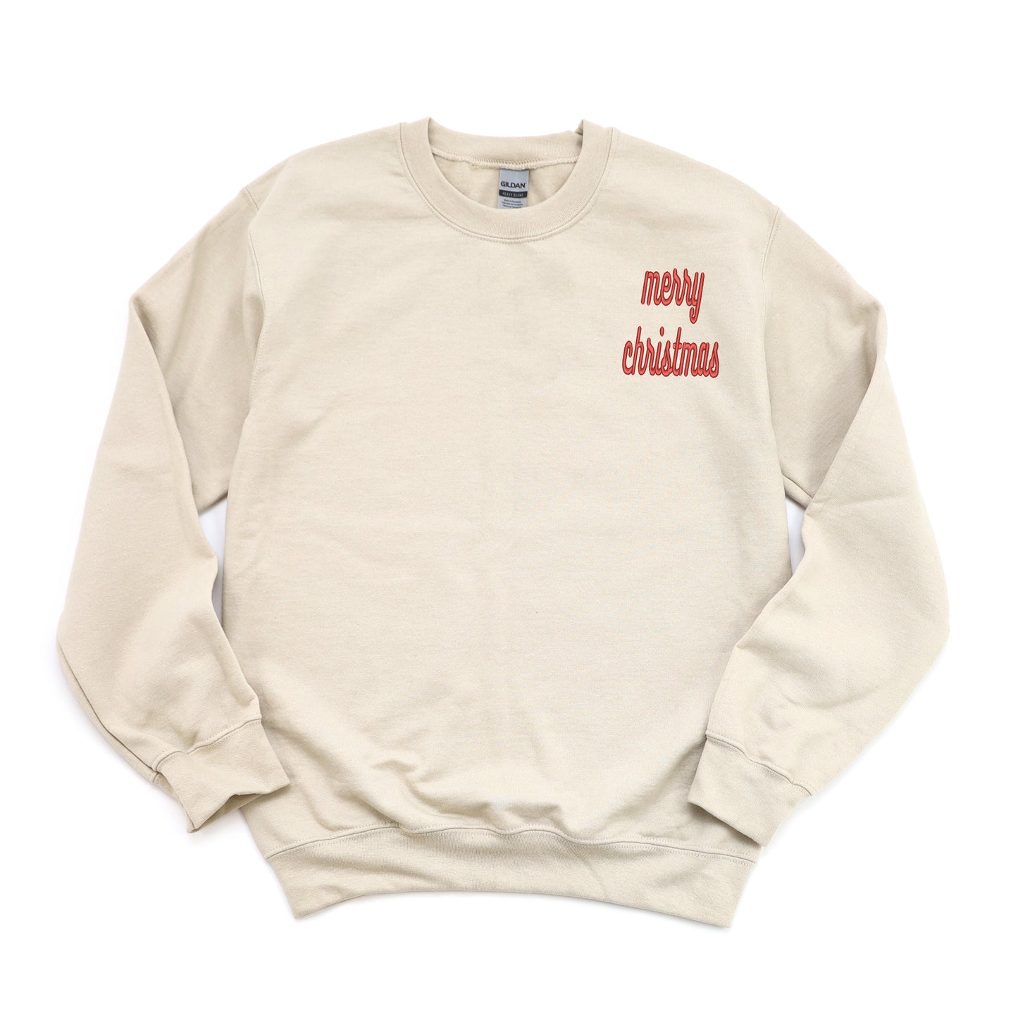 Embroidered Merry Christmas Bold Cursive Mini | Sweatshirt