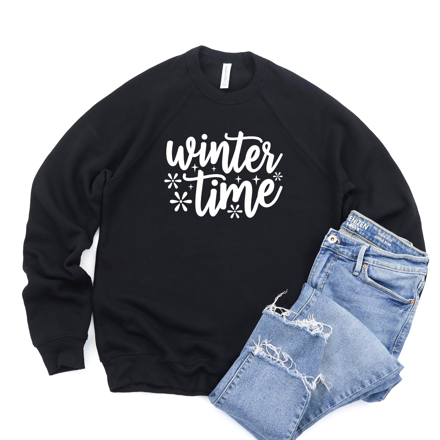 Winter Time Snowflakes | Bella Canvas Sweatshirt