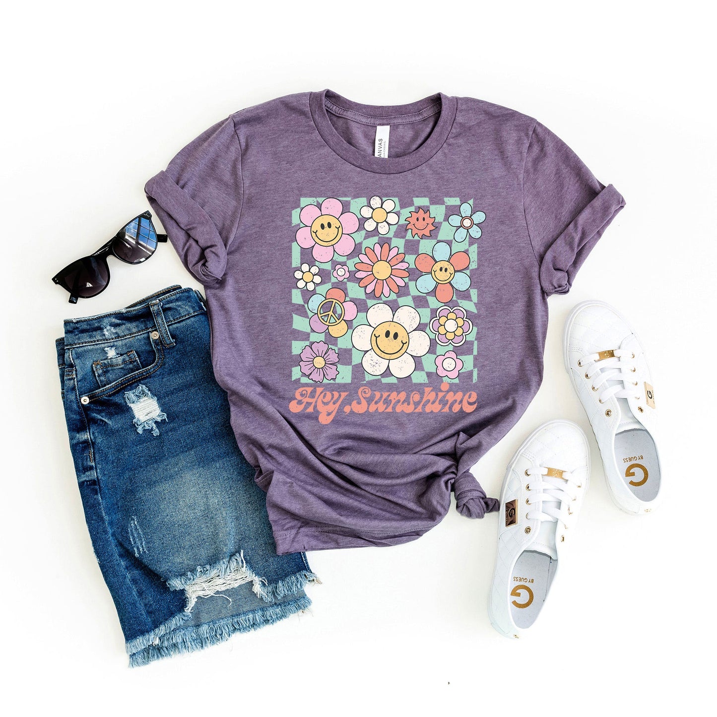 Hey Sunshine Flowers | Short Sleeve Graphic Tee