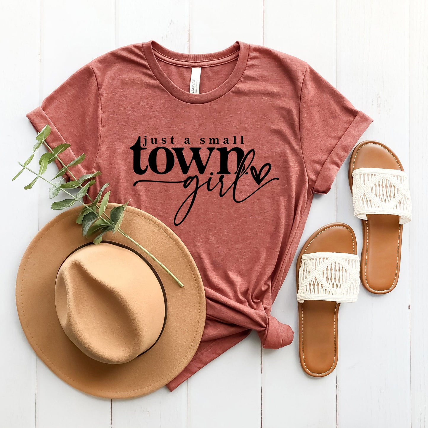Small Town Girl Heart | Short Sleeve Graphic Tee