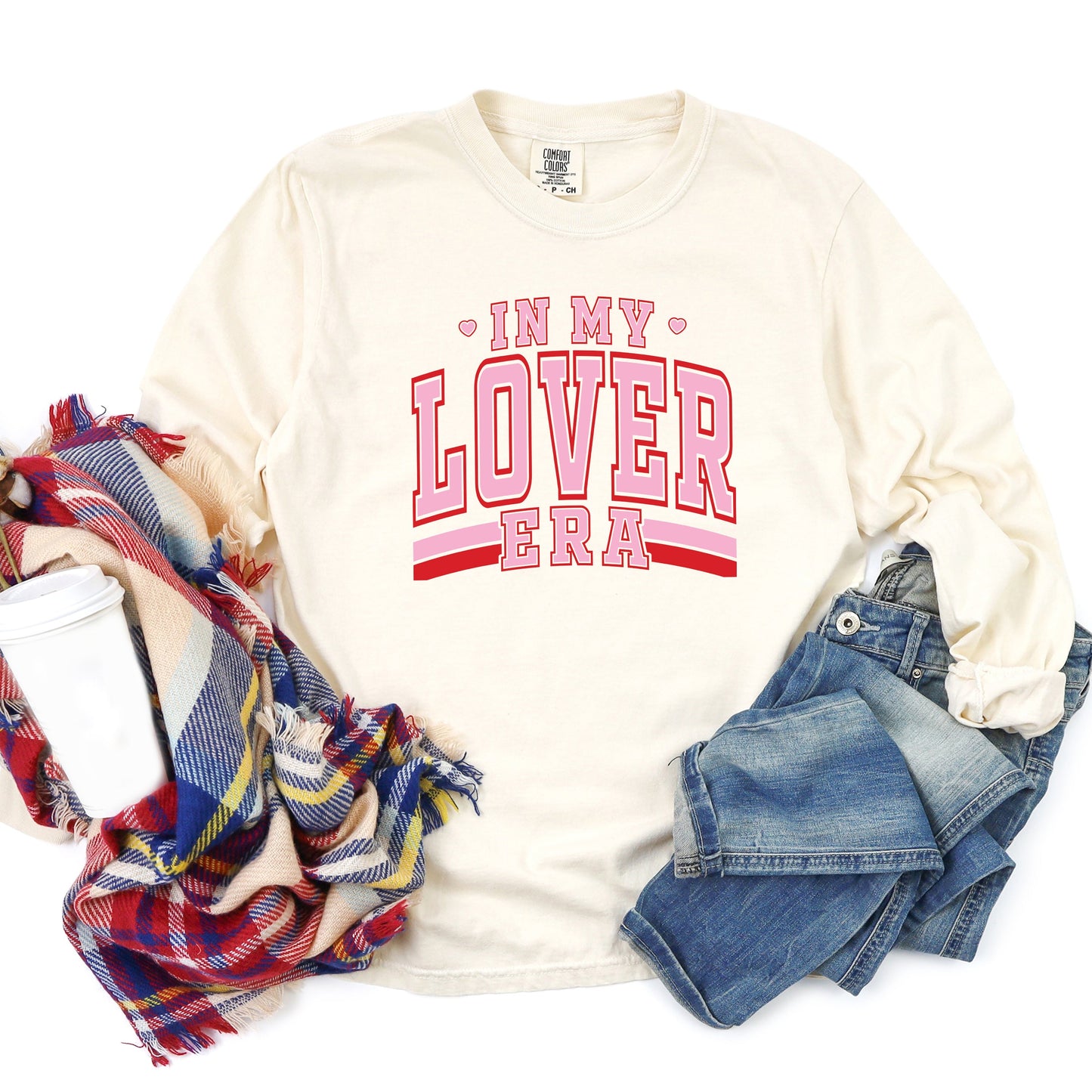 In My Lover Era Varsity | Garment Dyed Long Sleeve