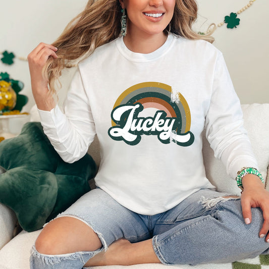Lucky Rainbow | Garment Dyed Long Sleeve