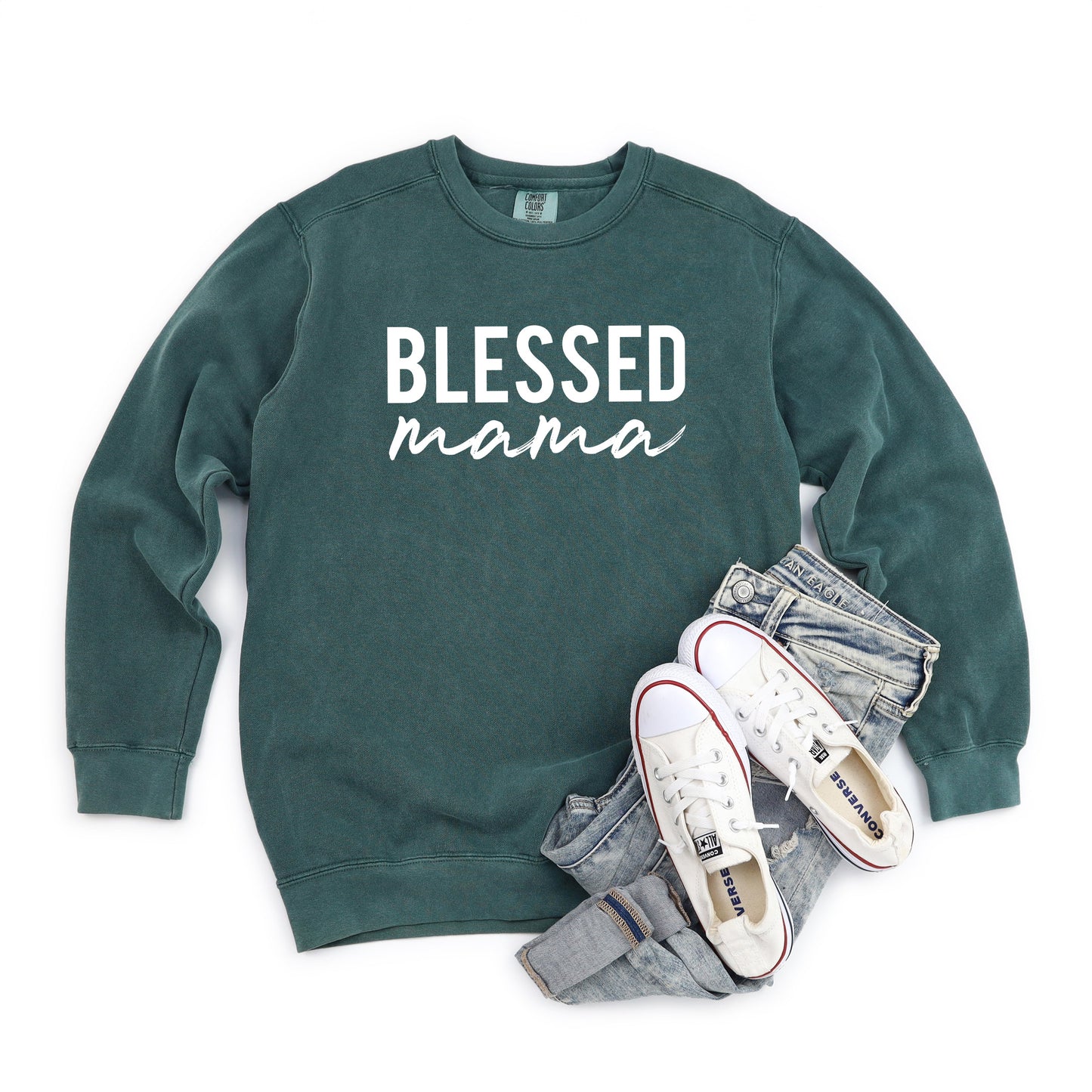 Bless Mama | Garment Dyed Sweatshirt