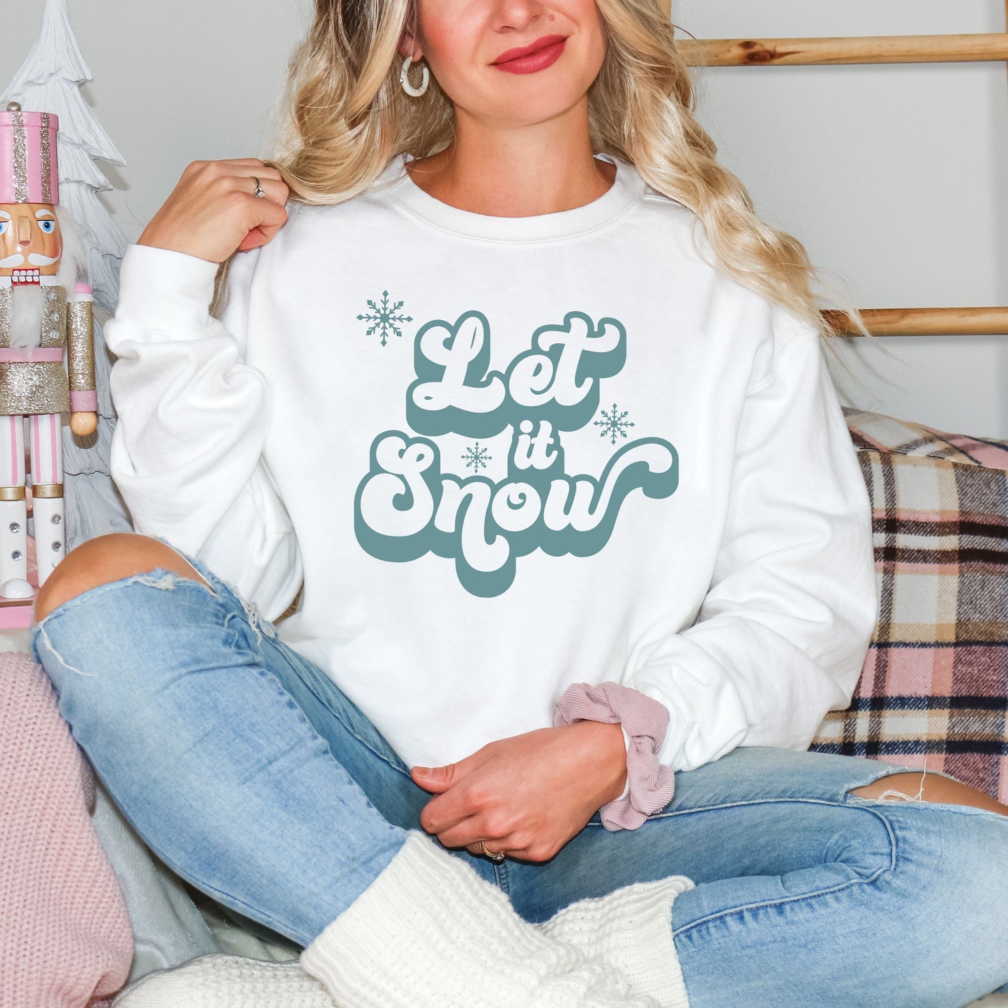 Let It Snow Retro | Garment Dyed Sweatshirt