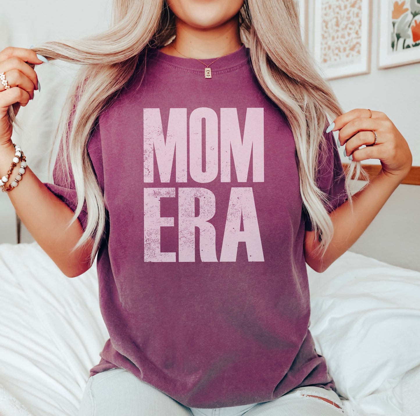 Mom Era Distressed | Garment Dyed Tee