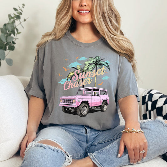 Sunset Chaser J | Garment Dyed Short Sleeve Tee