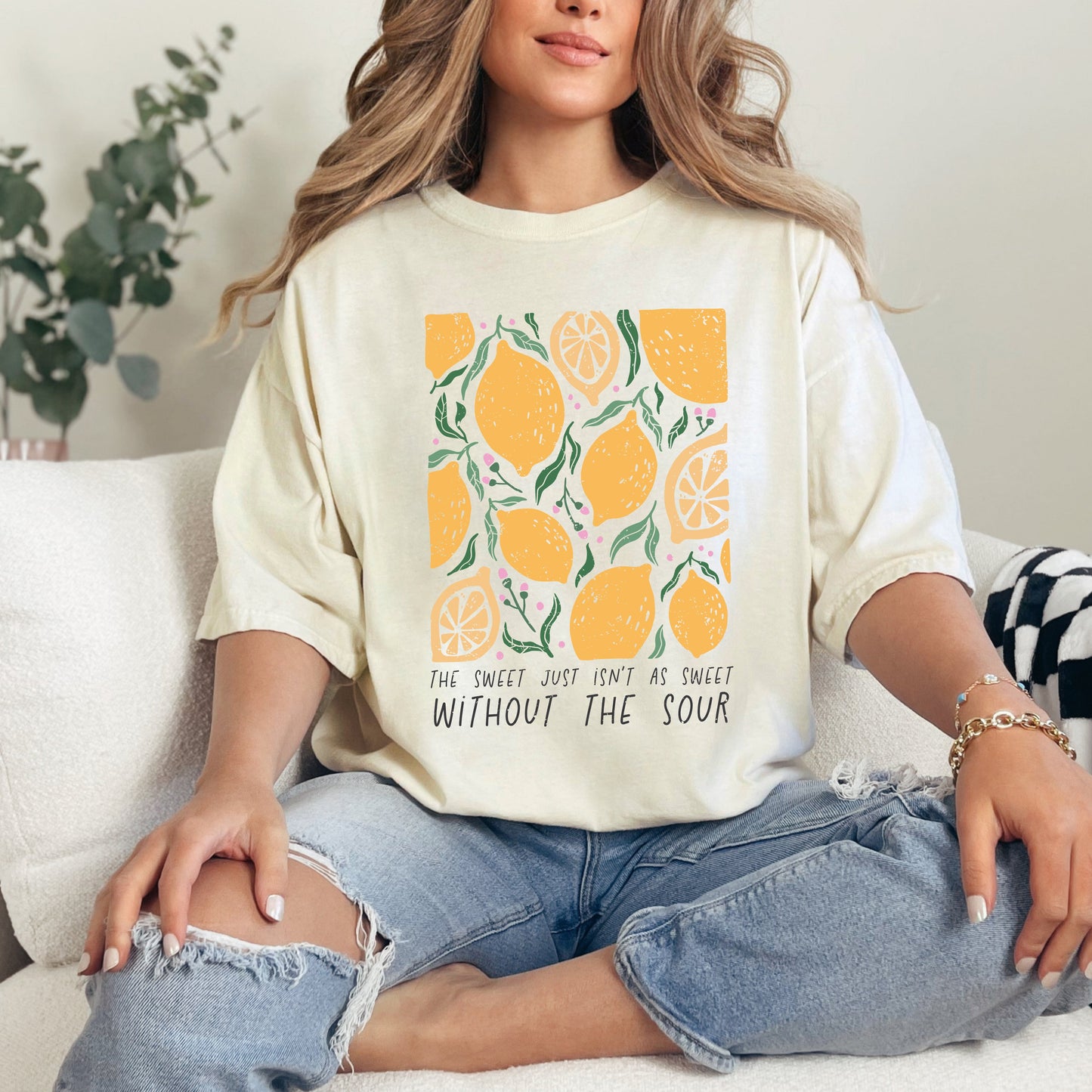 Boho Lemon Sweet Without Sour | Garment Dyed Short Sleeve Tee