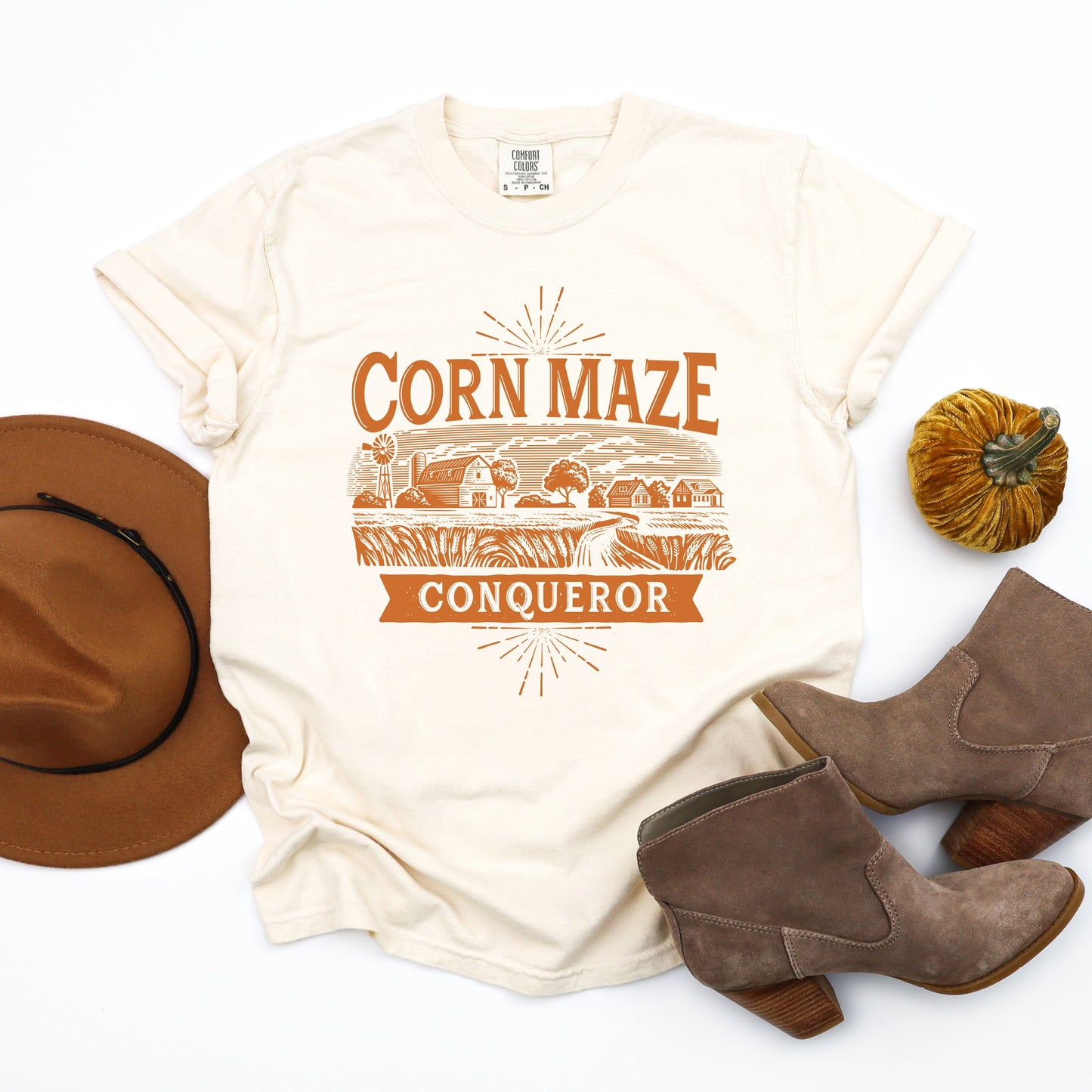 Corn Maze Conqueror | Garment Dyed Tee