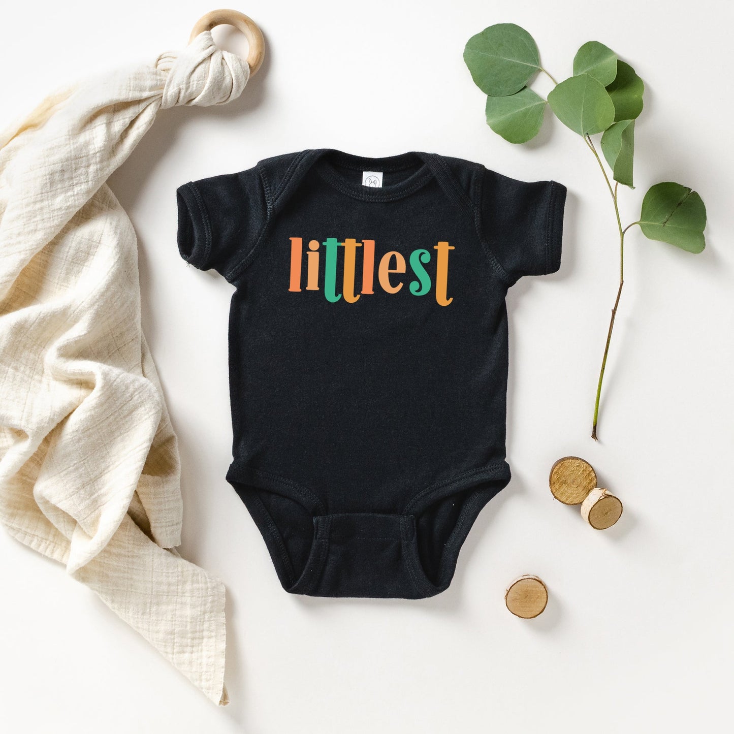 Littlest Colorful | Baby Graphic Short Sleeve Bodysuit