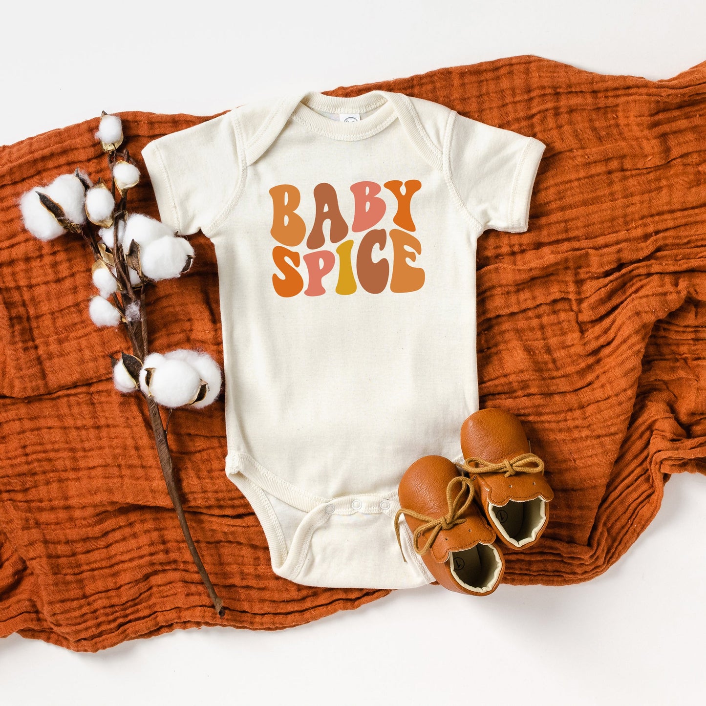 Baby Spice Wavy | Baby Graphic Short Sleeve Bodysuit