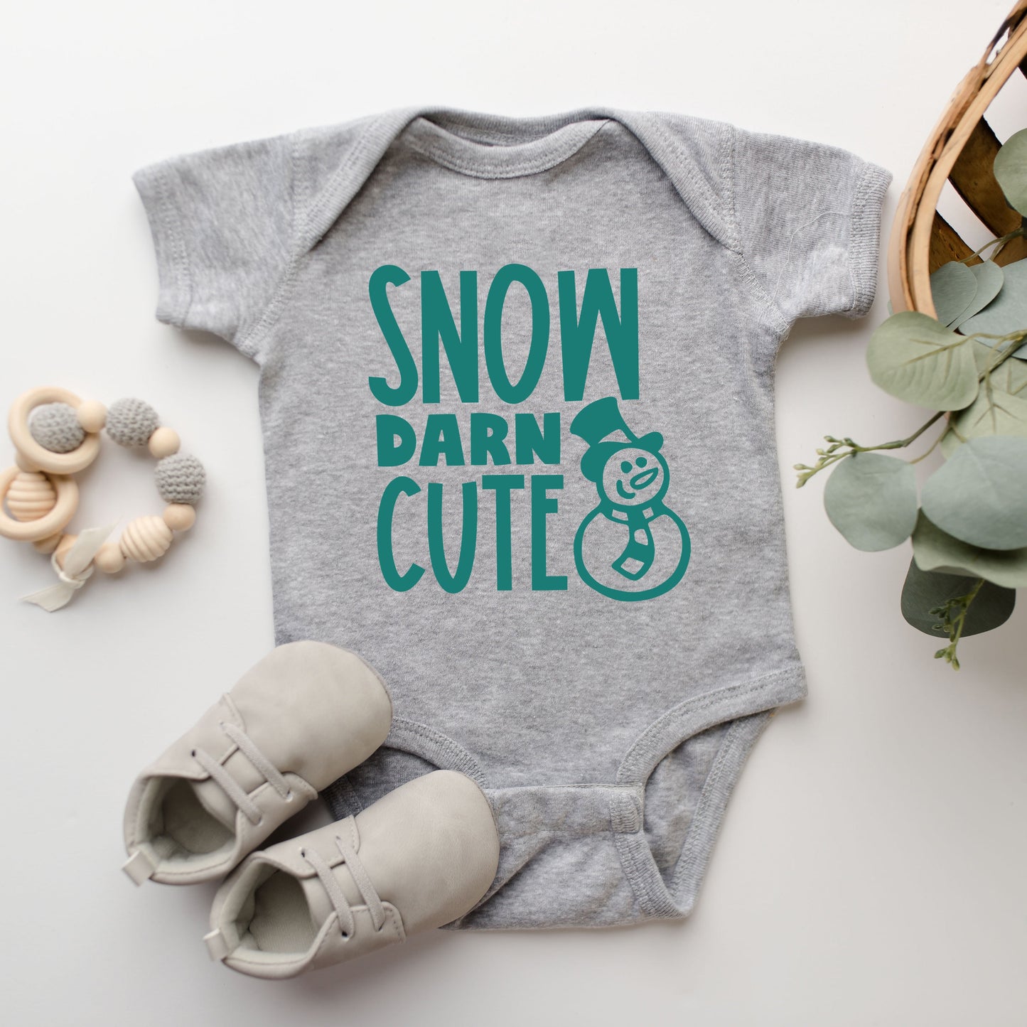 Snow Darn Cute | Baby Graphic Short Sleeve Bodysuit