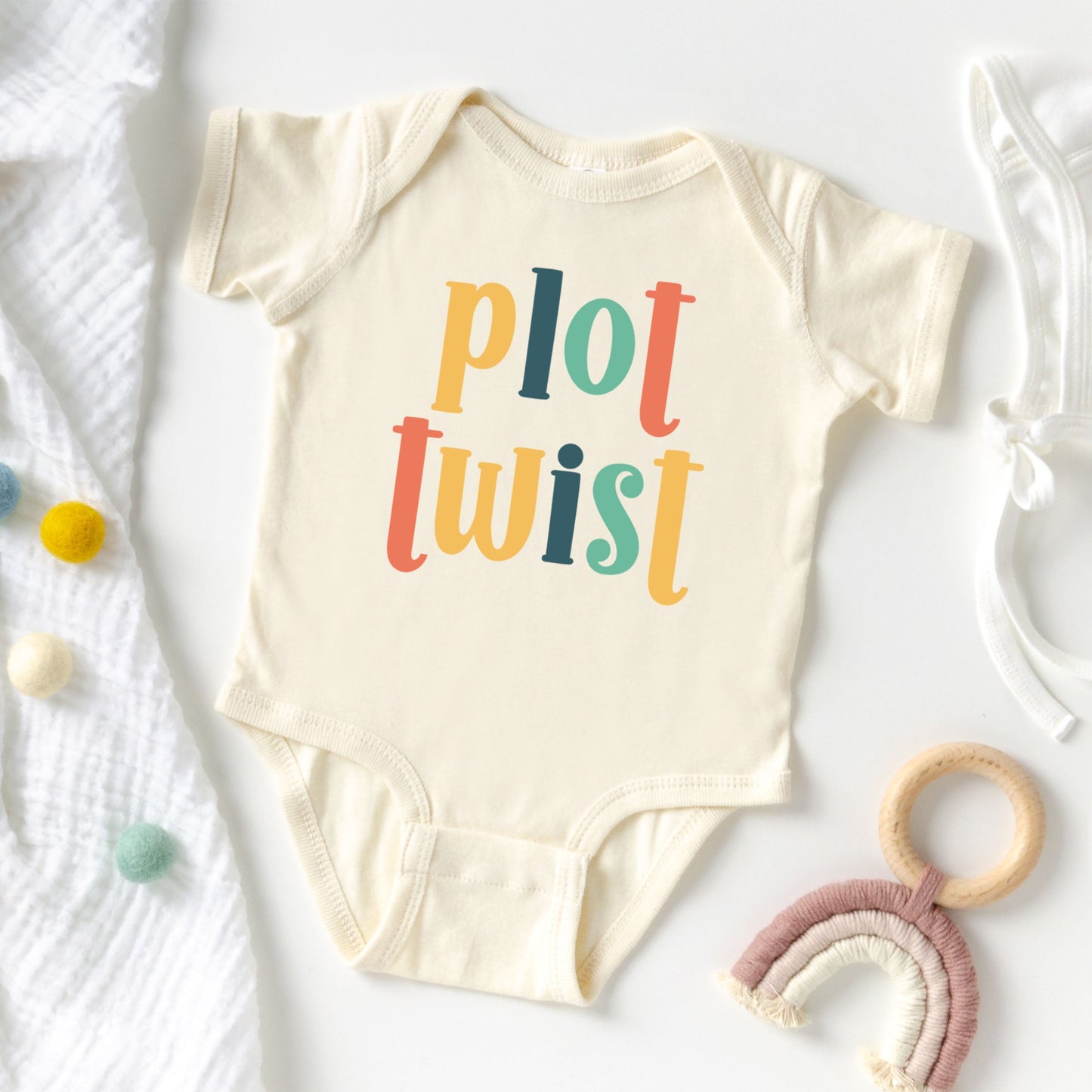 Plot Twist Colorful | Baby Graphic Short Sleeve Bodysuit