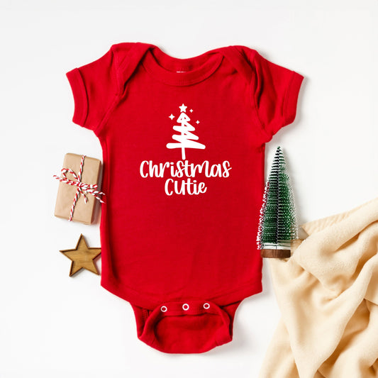 Christmas Cutie Tree | Baby Graphic Short Sleeve Bodysuit