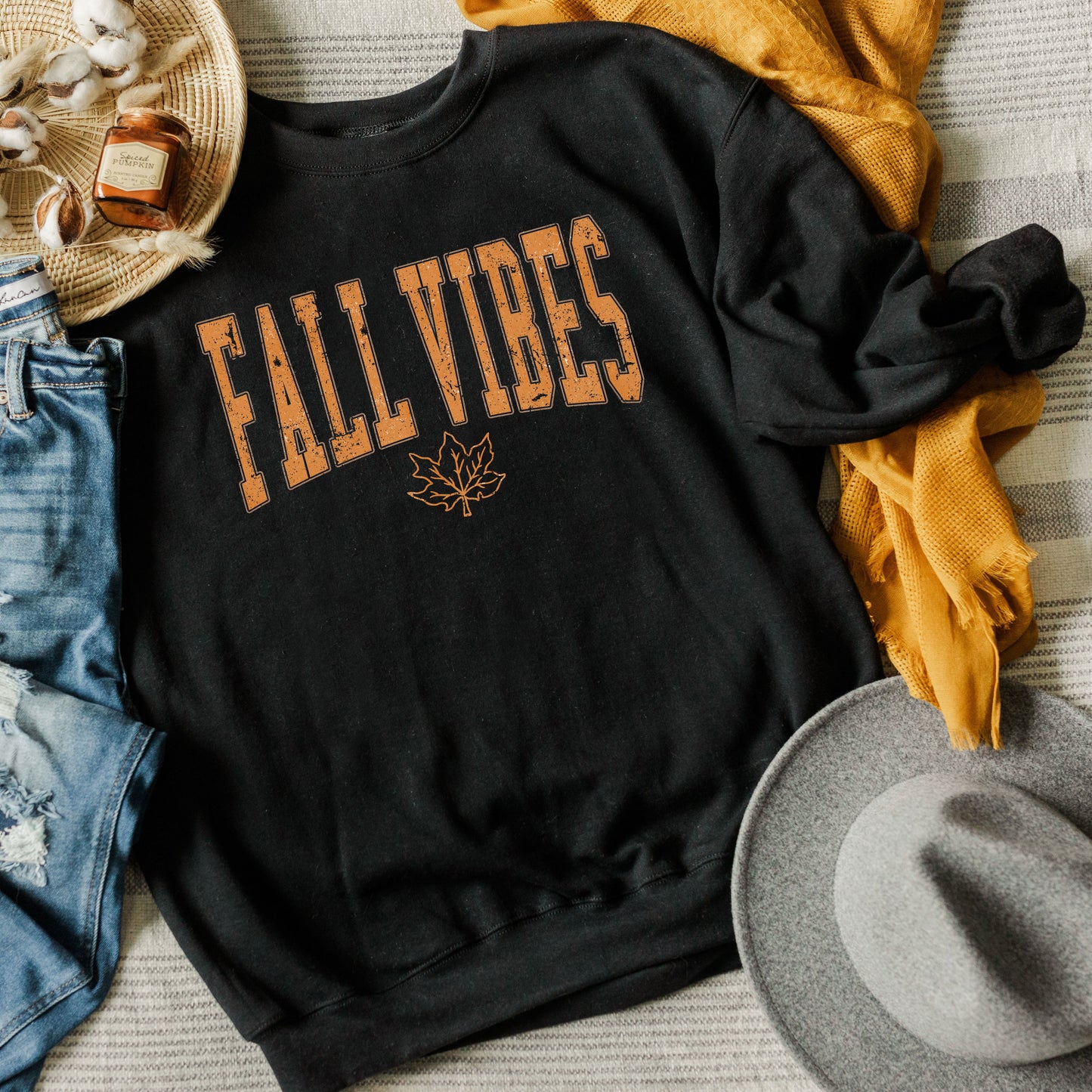 Fall Vibes Leaf | Sweatshirt