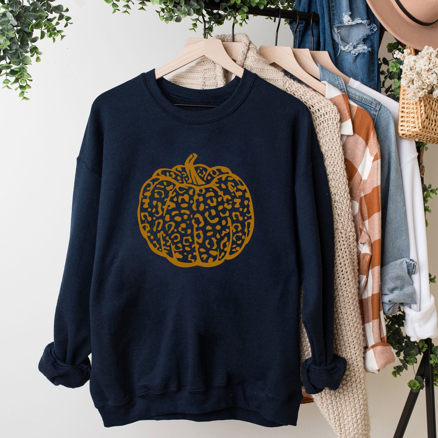 Brown Leopard Pumpkin | Sweatshirt
