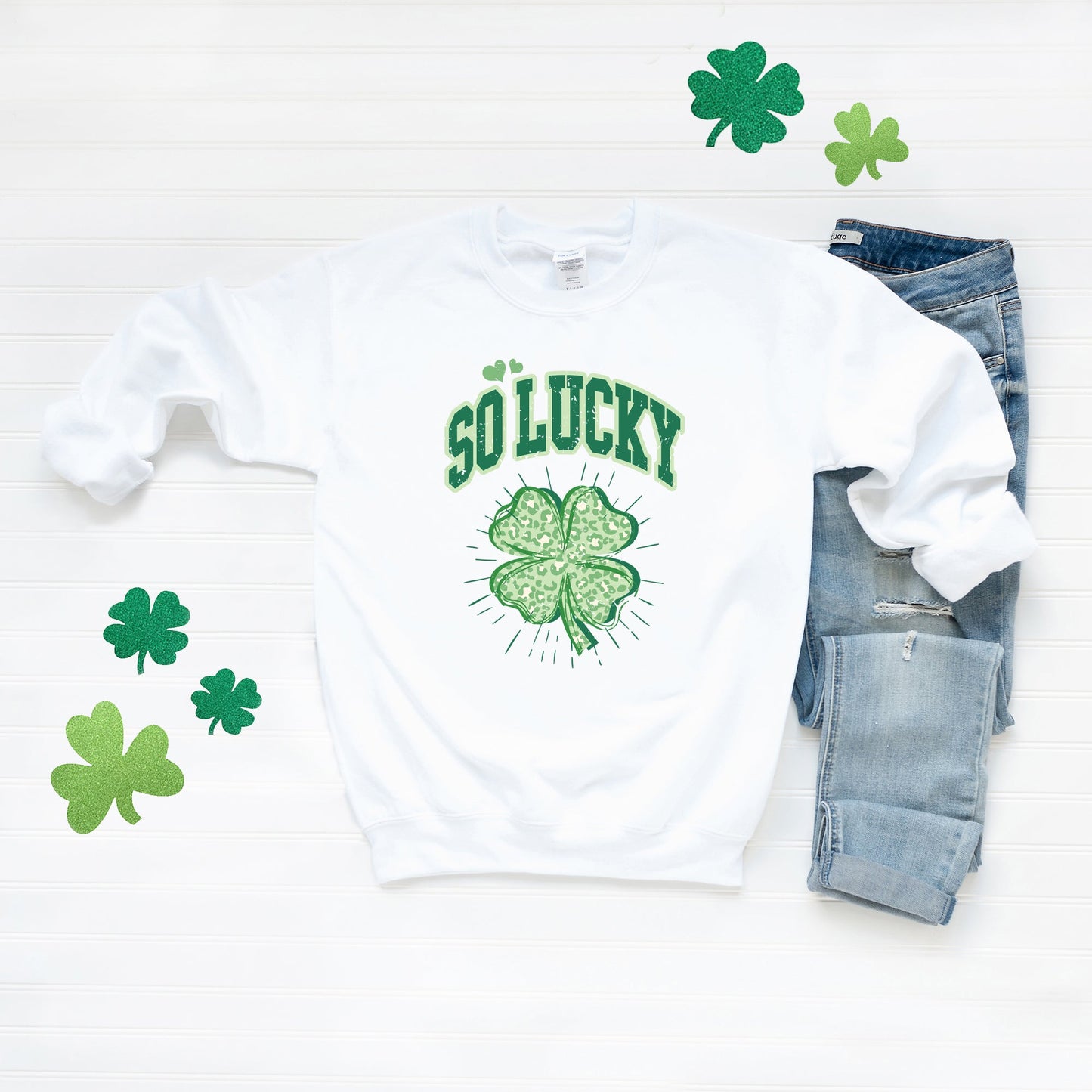 So Lucky Cheetah Shamrock | Sweatshirt