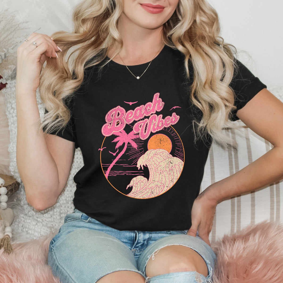 Beach Vibes Sun | Short Sleeve Graphic Tee