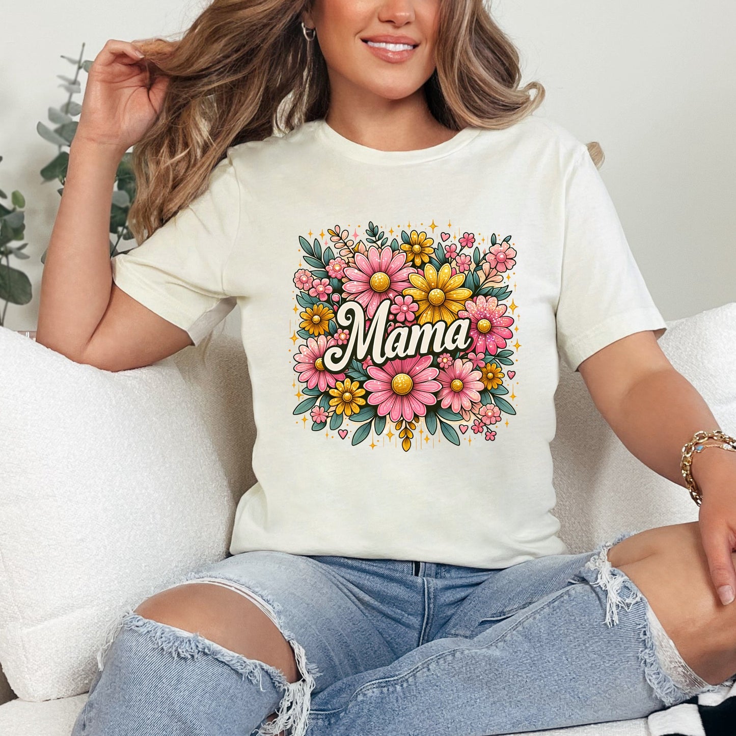 Mama Flower Collage | Short Sleeve Graphic Tee