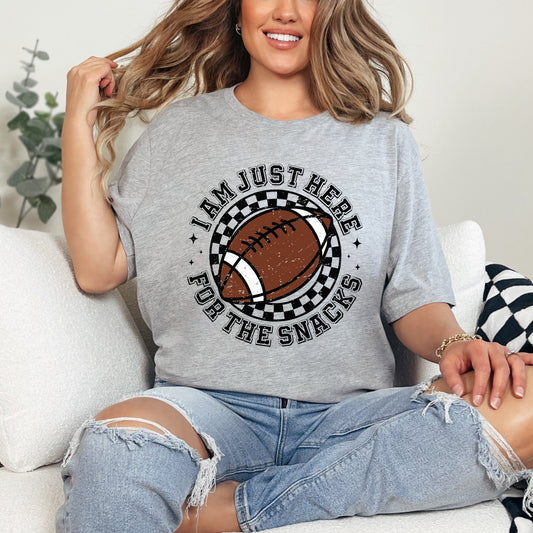 I Am Just Here For The Snacks | Short Sleeve Graphic Tee