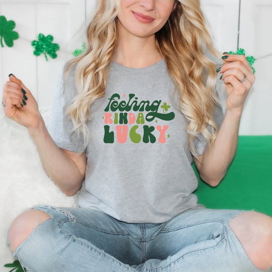 Feeling Kinda Lucky Colorful | Short Sleeve Graphic Tee