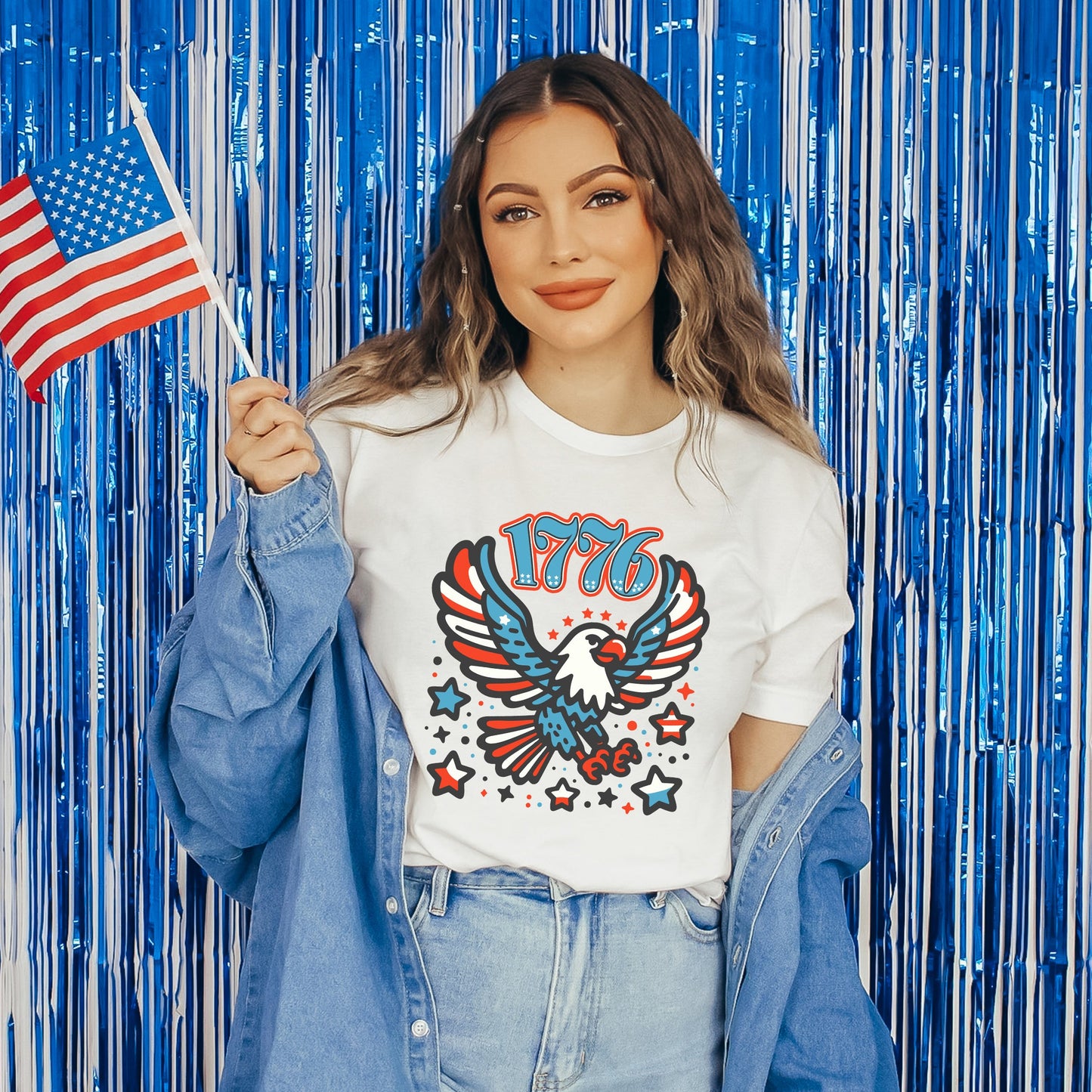 Patriotic Eagle 1776 | Short Sleeve Graphic Tee