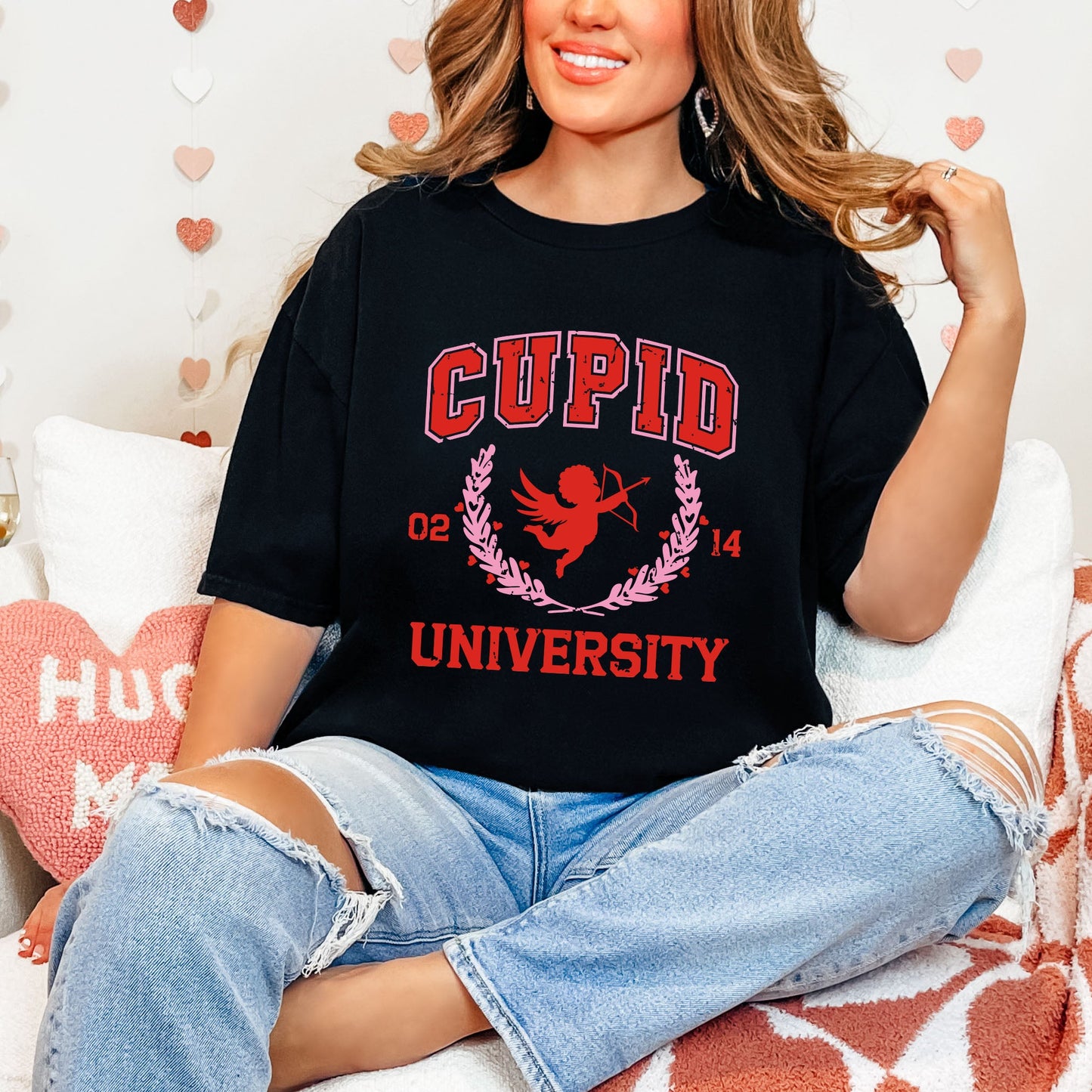 Cupid University Distressed | Garment Dyed Tee