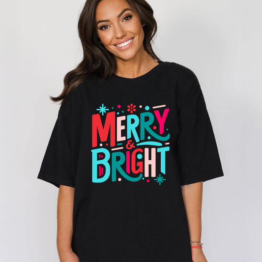 Merry And Bright Abstract | Garment Dyed Tee