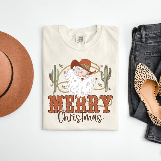 Cactus Western Santa | Garment Dyed Tee