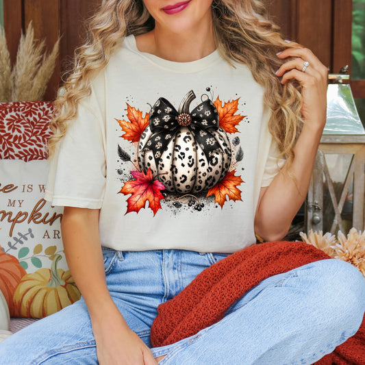 Coquette Animal Print Pumpkin | Garment Dyed Tee