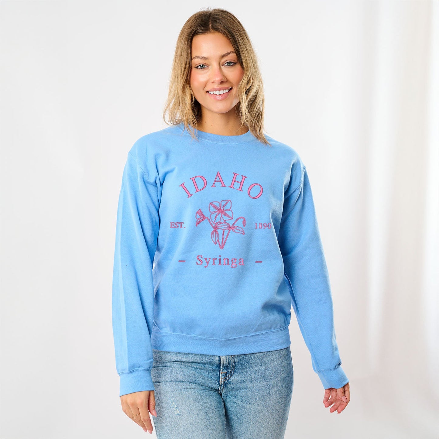 Embroidered Idaho Syringa | Sweatshirt