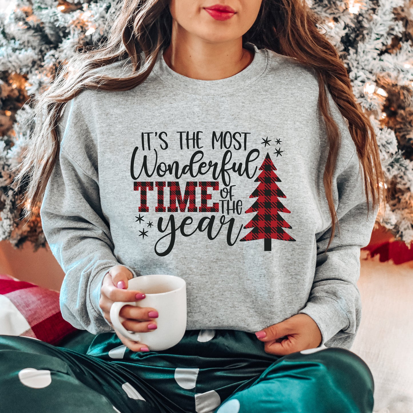 It's The Most Wonderful Time Of The Year Plaid | Sweatshirt